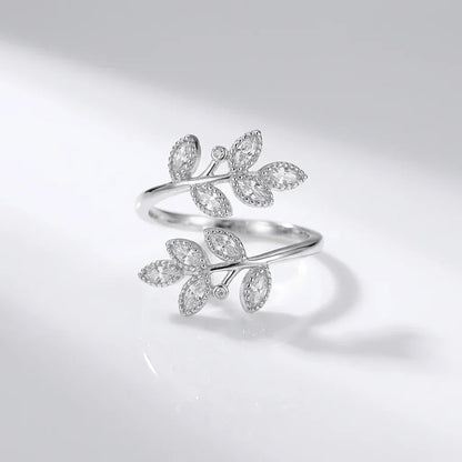 Gold Leaf Wrap Ring - (Adjustable)