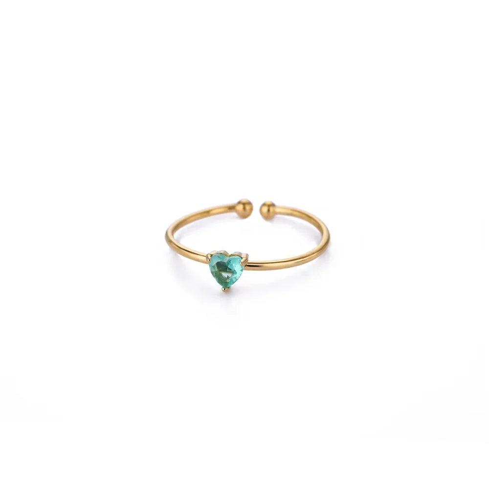 Adjustable Birthstone Ring