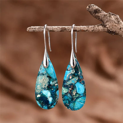 Ocean Regalite Drop Earrings