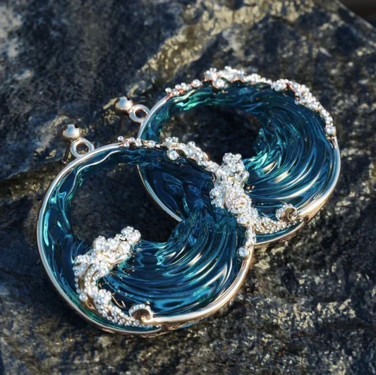 Vintage Ocean Wave Earrings