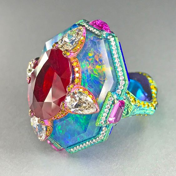 Multicolored Vintage Ring – Susan & Amy Jewerly