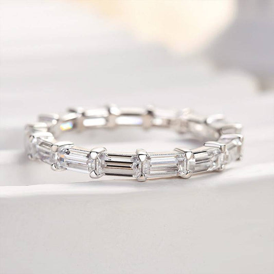 Emerald Cut  Stackable Ring For Women
